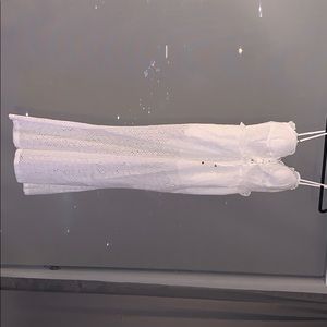 White eyelet jumpsuit with cups